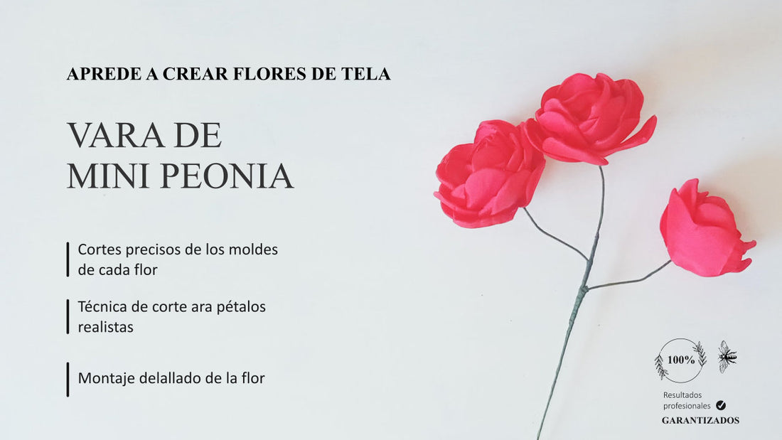 Vara de Mini Peonias: Delicadeza y Elegancia en Miniatura